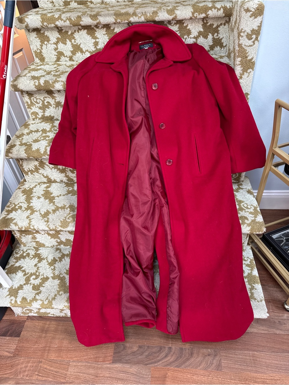 Classic Red Wool Coat